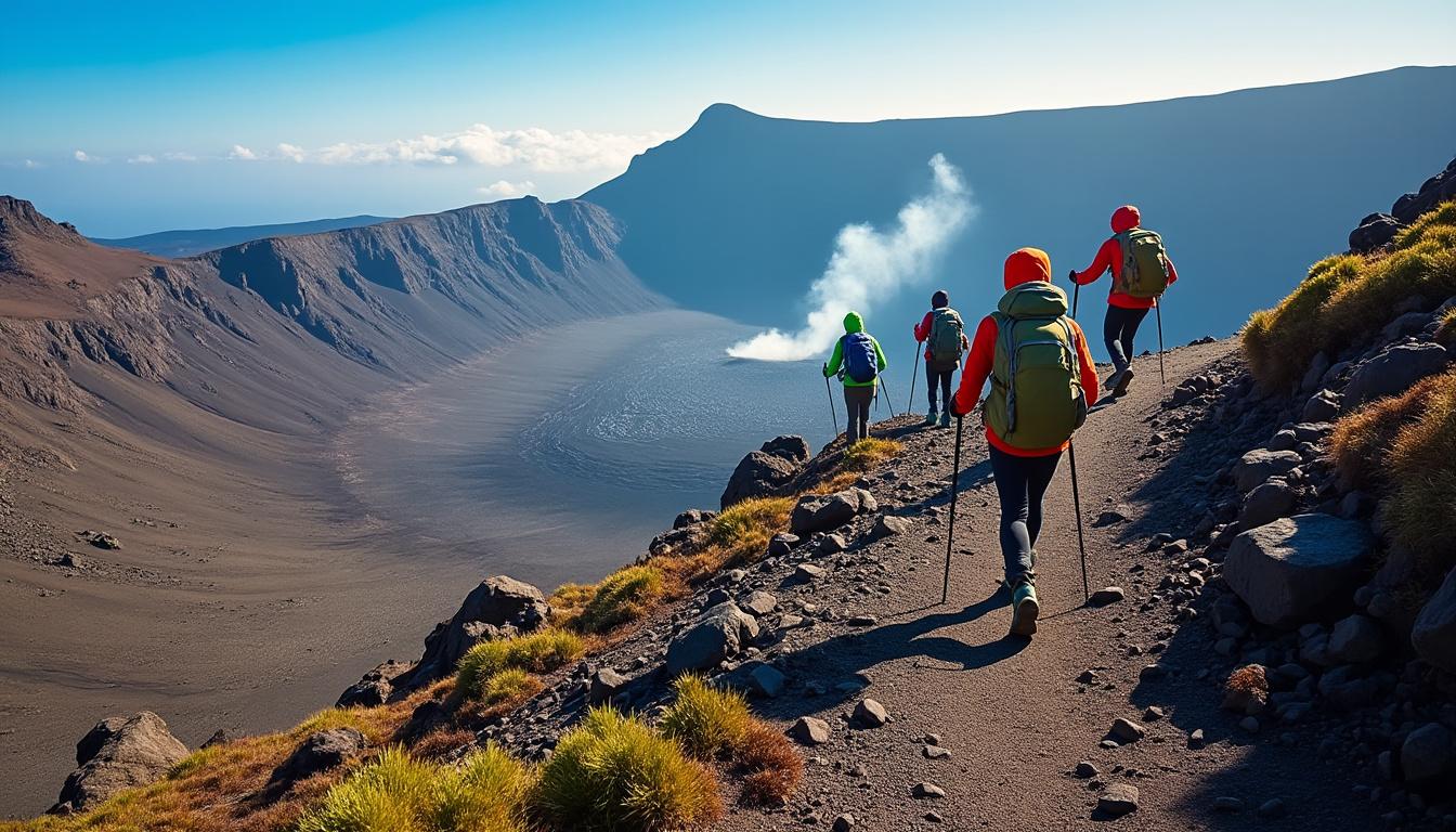 découvrez nos conseils pratiques et itinéraires détaillés pour une randonnée inoubliable au piton de la fournaise, le volcan emblématique de la réunion.