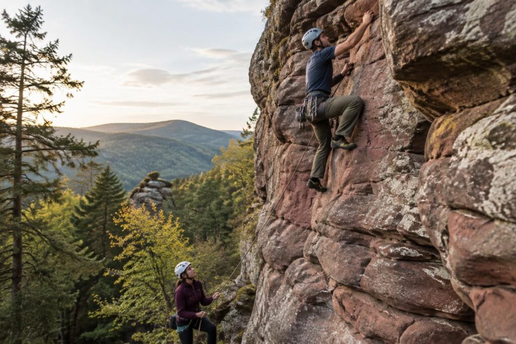 découvrez les plus belles falaises de grès d’alsace et profitez de sites d’escalade exceptionnels, entre nature, aventure et panoramas remarquables.