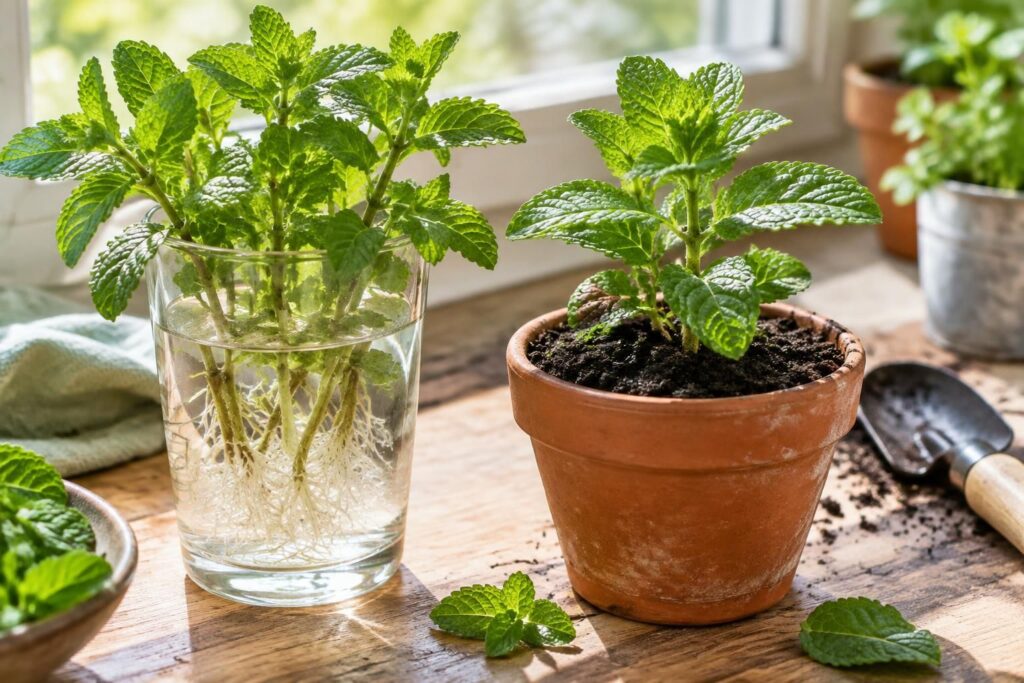 découvrez comment réussir une bouture de menthe facilement, dans un verre d’eau ou en terre, pour profiter rapidement de nouvelles pousses.